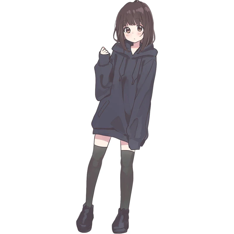 

Anime Girl Car Sticker Accessories Car Styling Decal Vinyl Car Window Cover Scratches Waterproof PVC 15cmx6cm