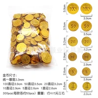 halloween party pirate gold coin activity chip 1 5 10 20 50 100 coin toys 300pcs 50 of each