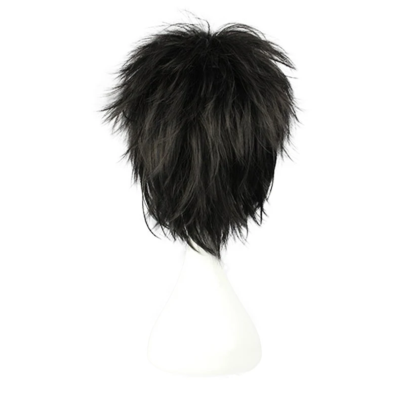 Anime Death Note Wig L.Lawliet Short Black Heat Resistant Synthetic Hair + Wig Cap - Cosplay Costume Wigs image 5
