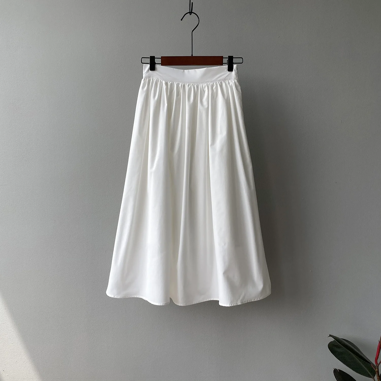 

COZOK Mid Length Skirt for Women's 2021 Summer New Korean Solid Color Loose and Slim Dress H306