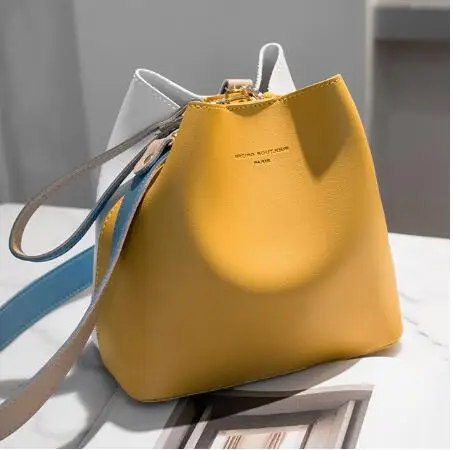 2020 New Designer Women Handbags PU Leather Bucket Shoulder Bags Female Fashion Larger Capacity Crossbody Messenger Girls | Багаж и сумки
