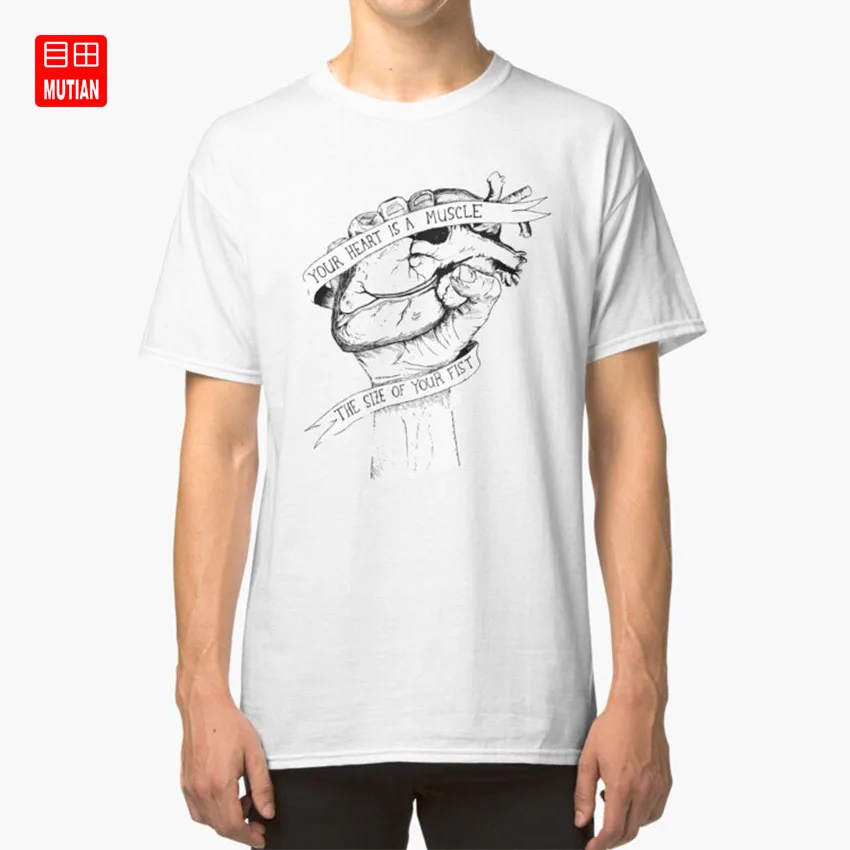 Ваше сердце это обратная футболка для мышц ваше мышцы размер вашего кулака