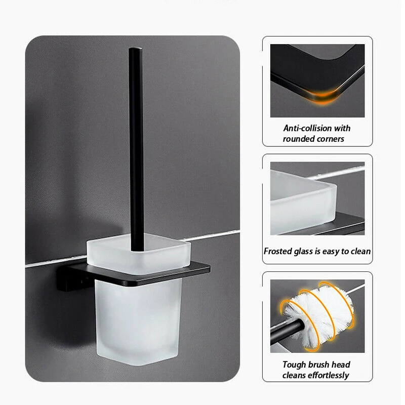 

Robe Hook Black Stainless Steel Bathroom Hook for Towels Bag Hat Wall Mounted Double Clothes Coat Hook Wall Hanger Bath Hardware