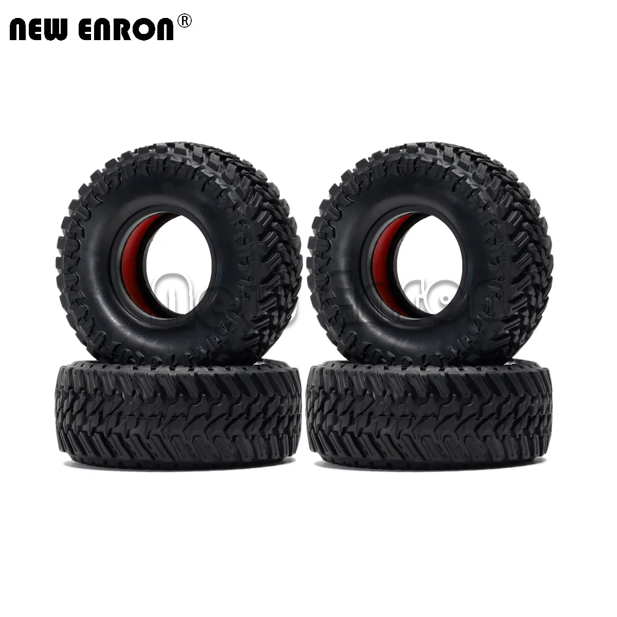 

NEW ENRON 4P 1.9" Rubber Wheel Tires with Dual Stage TPE Foam for RC Crawler Car Axial SCX10 90046 Traxxas TRX4 D90 Redcat Gen8