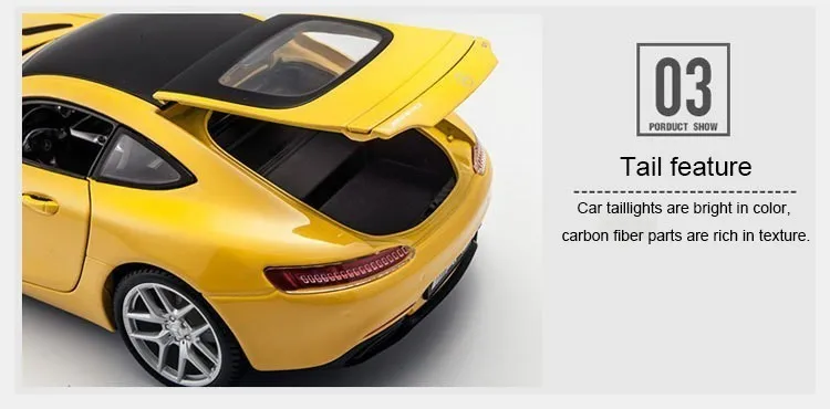 Масштаб 1:18 Merce-Bens AMG GT Модель игрушки для детей Рождественский подарок Прямая поставка сплав супер модель автомобиля Подлинная коллекция