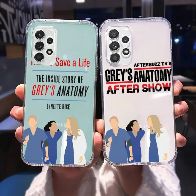 

greys anatomy Phone Case Transparent For Samsung A51 A50 A71 A70 A81 M60S Note S21 S 20 10 9 8 11 E Plus Ultra
