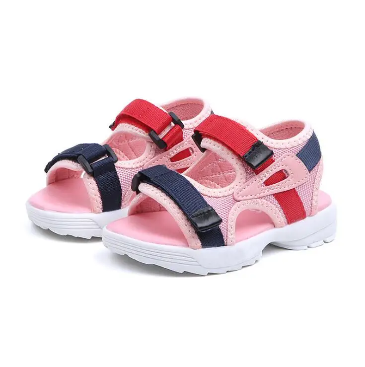 Брендовые летние сандалии для мальчиков и девочек Детские пляжные с мягкой