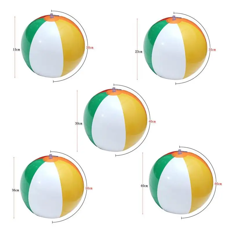 

15/23/30/36/40cm Inflatable Beach Ball Colorful Kids Inflatable Outdoor Toys Ball Polo Playing Swimming Water Toys Water Su J4Q4