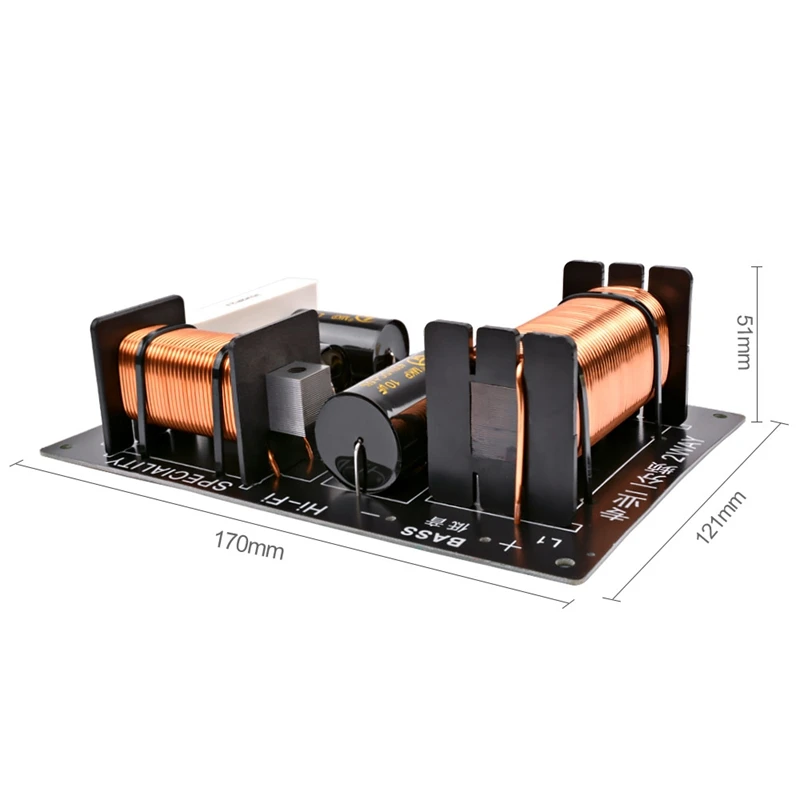 1 шт. 2 Way аудио Динамик делитель частоты 800 Вт регулируемые ВЧ кроссовер баса