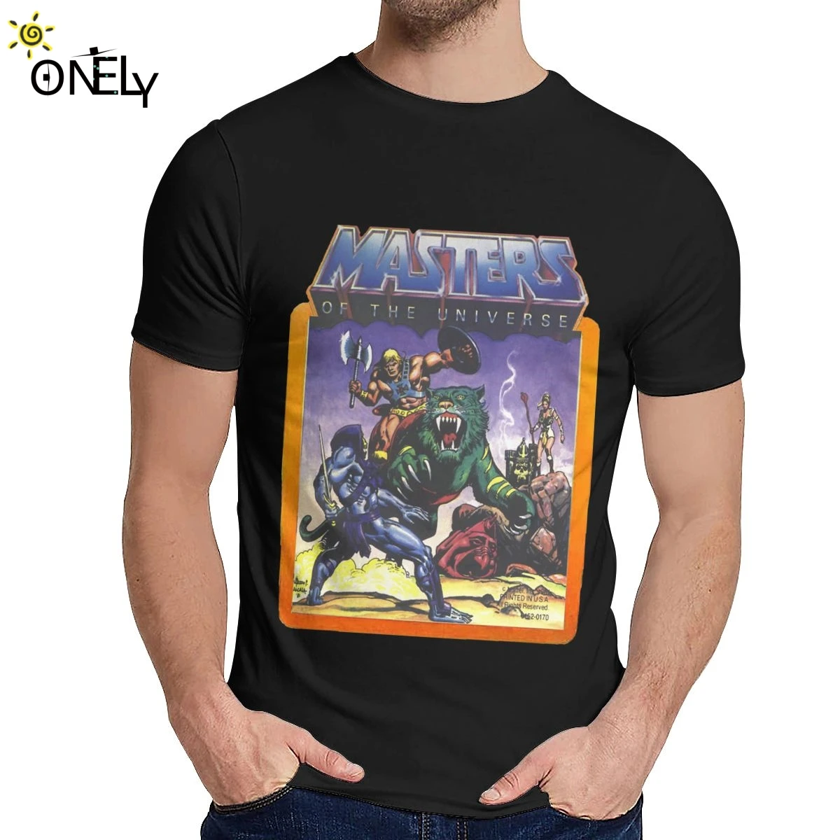 

Футболка для мальчиков с надписью He-Man, мастера Вселенной, сцена битвы со скелетом, чистый хлопок, Новое поступление 2019, дизайнерская футболк...