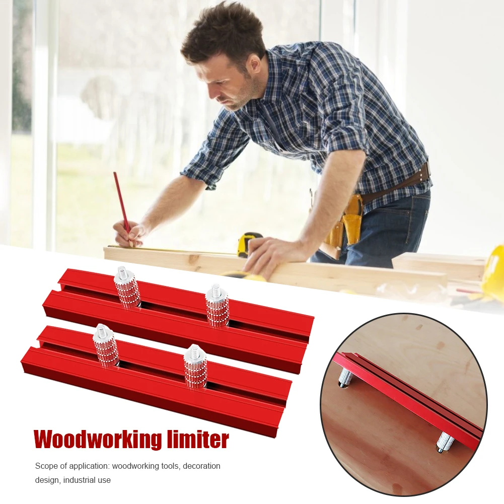 

Woodworking Workbench Planing Stop with Nuts Auxiliary Clamp Table Dog Hole Baffle Carpenter Stopper Board Plate Tool Set