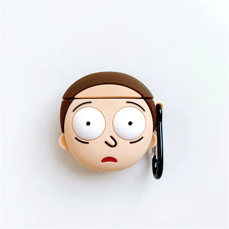 Cute Cartoon Rick and Morty Wireless Bluetooth Earphone 3D Case for Apple AirPods 2 Silicone Charging Airpods 1 |