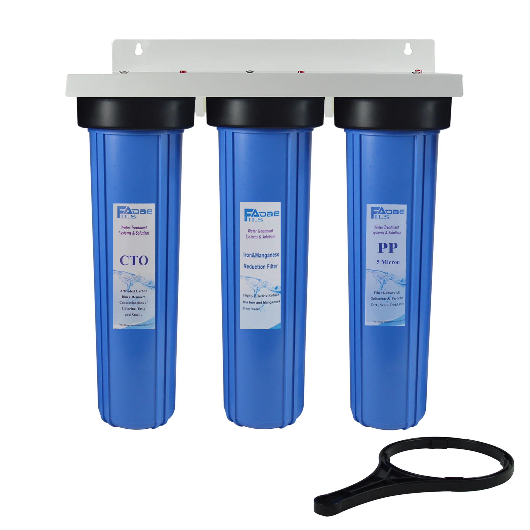 3-Stage Whole House Water Filtration System 1 inch port with