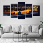 5 шт. плакаты роскошный спортивный автомобиль Lamborghiny настенные художественные картины Декор для дома модульный холст картины HD украшение для гостиной