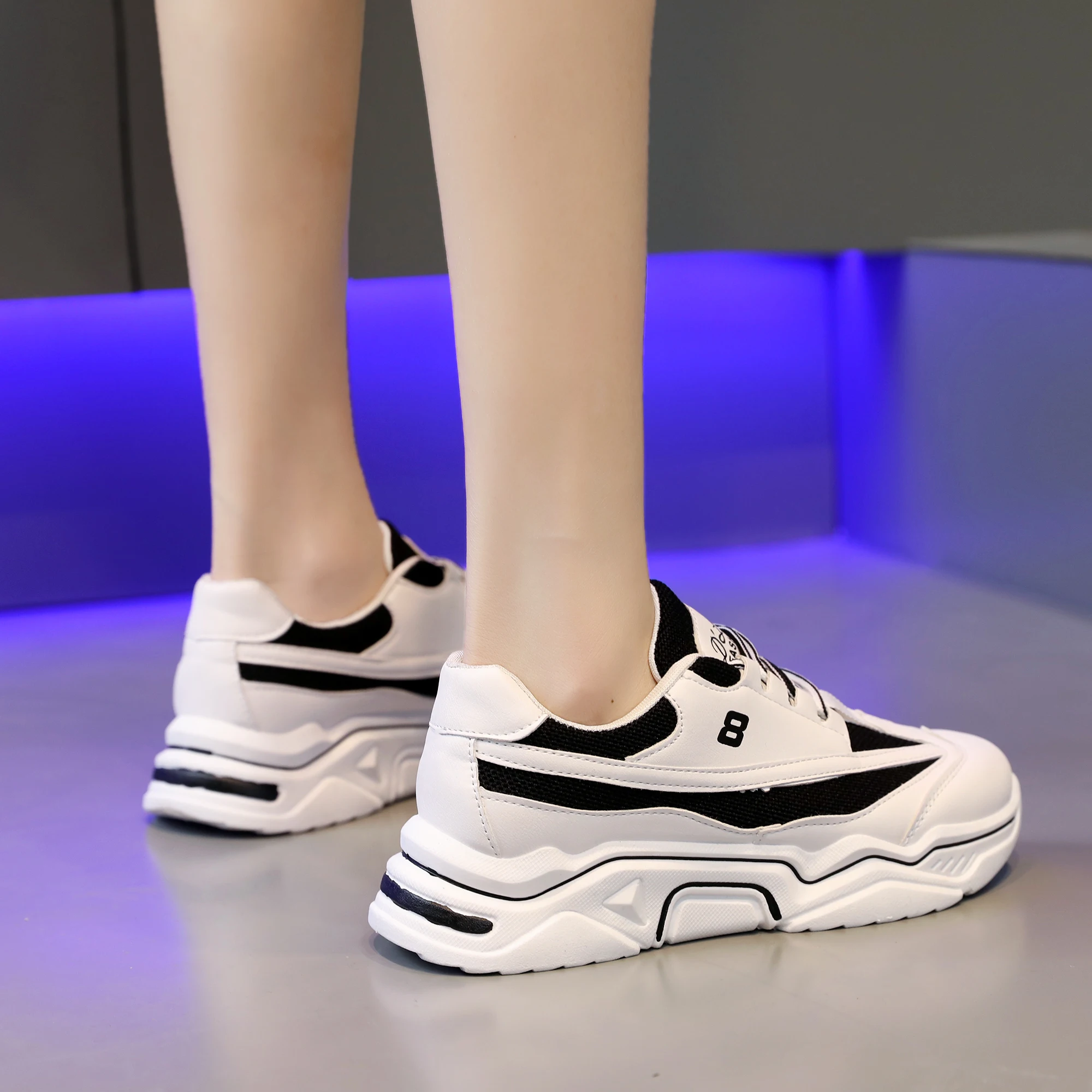 

New Women's Platform Sneakers Fashion Casual Shoes White Dad Shoes Ladies Chunky Sneakers Women Footwear Tennis Shoes 2021 hot