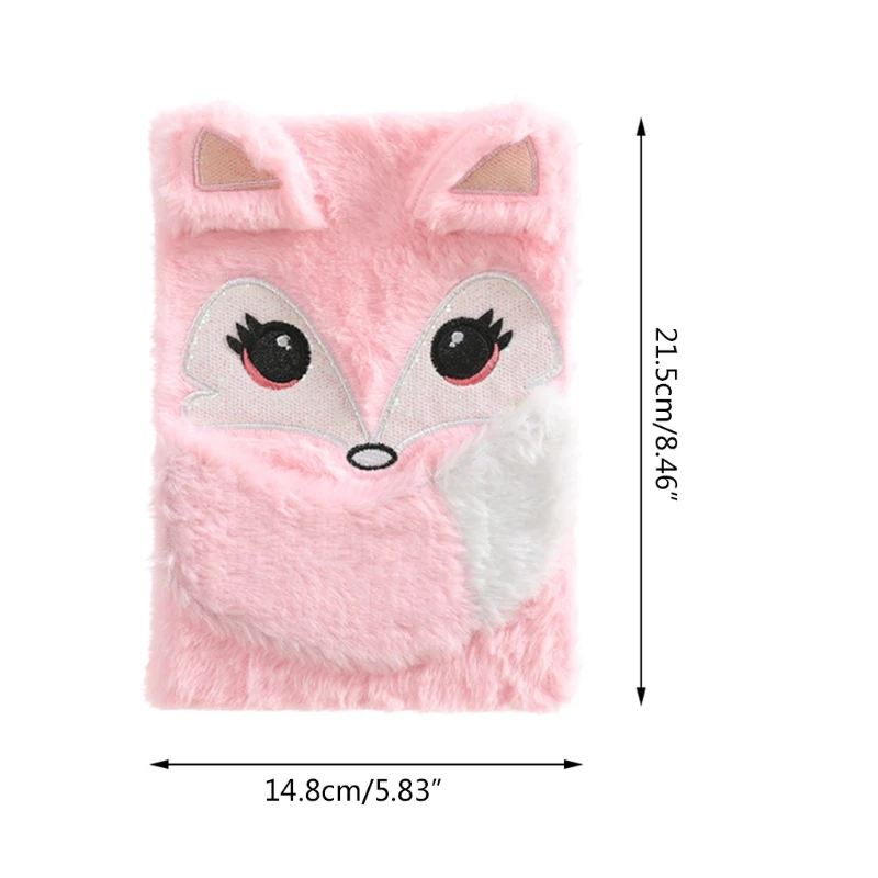

1 Pcs Colorful Animal Plush Notebooks Portable Travel Diary Planner Stationery