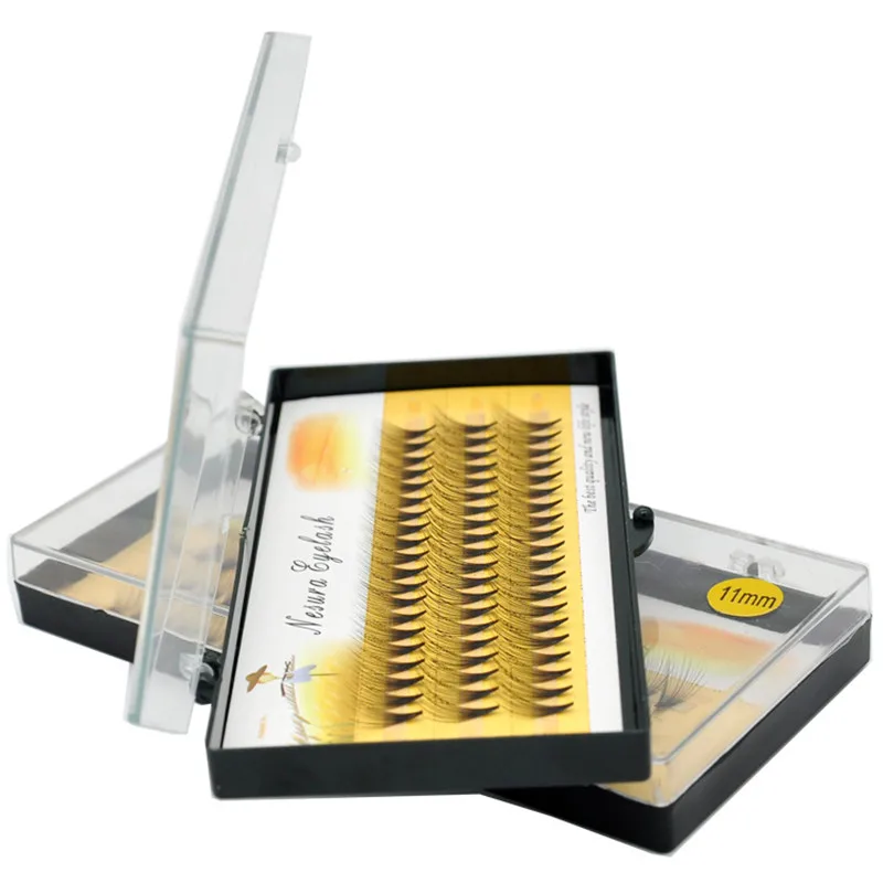 60 шт./лот 20D натуральные накладные ресницы ручной работы индивидуальные nakeds