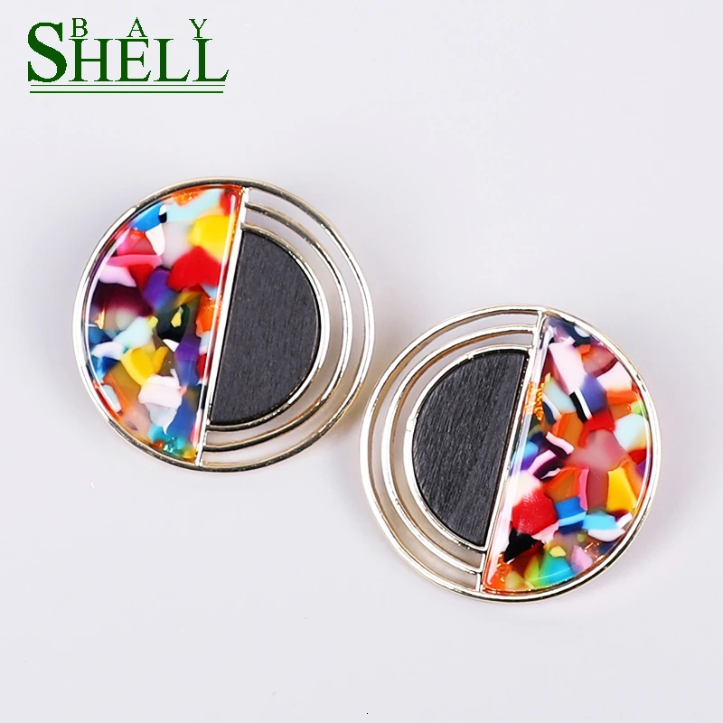 Серьги Shell Bay в стиле панк для женщин модные ювелирные украшения серьги Kpop милые