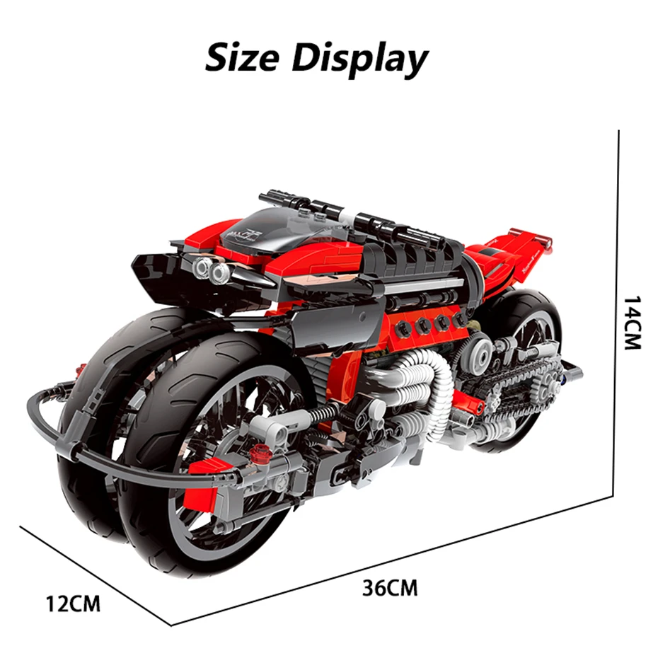 Technic Series The Off-road Motorcycle Motorbike Sets Building Blocks Bricks Educaitonal Toys For Children Xingbao 03021 680pcs | Игрушки и