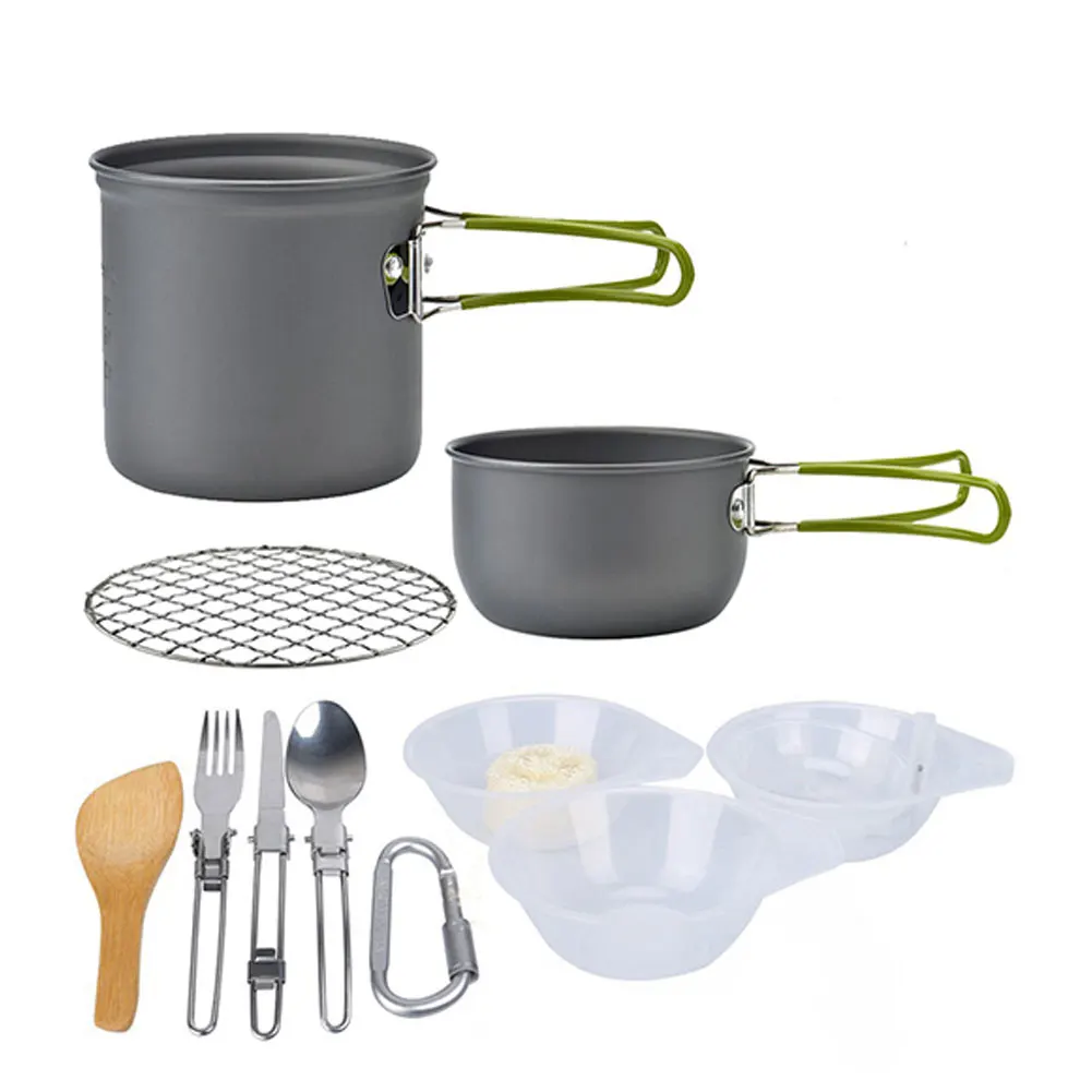 

Camping Cookware Outdoor Cutlery Folding Spoon/Fork/Knife Travel Tableware Camp Pot Bowl Utensils Grill Mesh For Backpacking BBQ