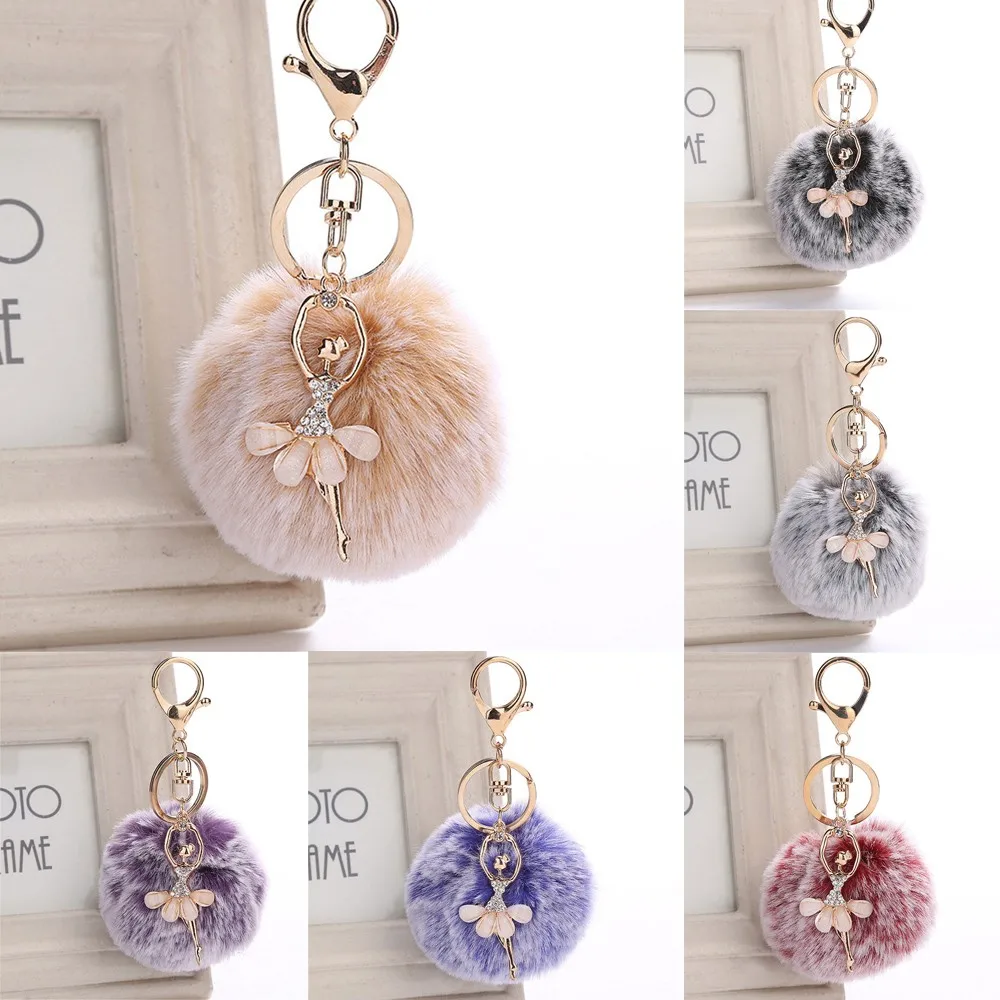 2020 Лидер продаж Меховое танцы брелок с изображением ангела кулон для женщин