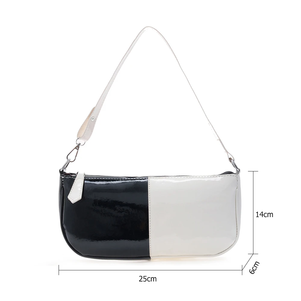 

Fashion Women Hit Color Shoulder Bag Casual Punk Underarm Tote Women Top-handle Money Purse Handbag