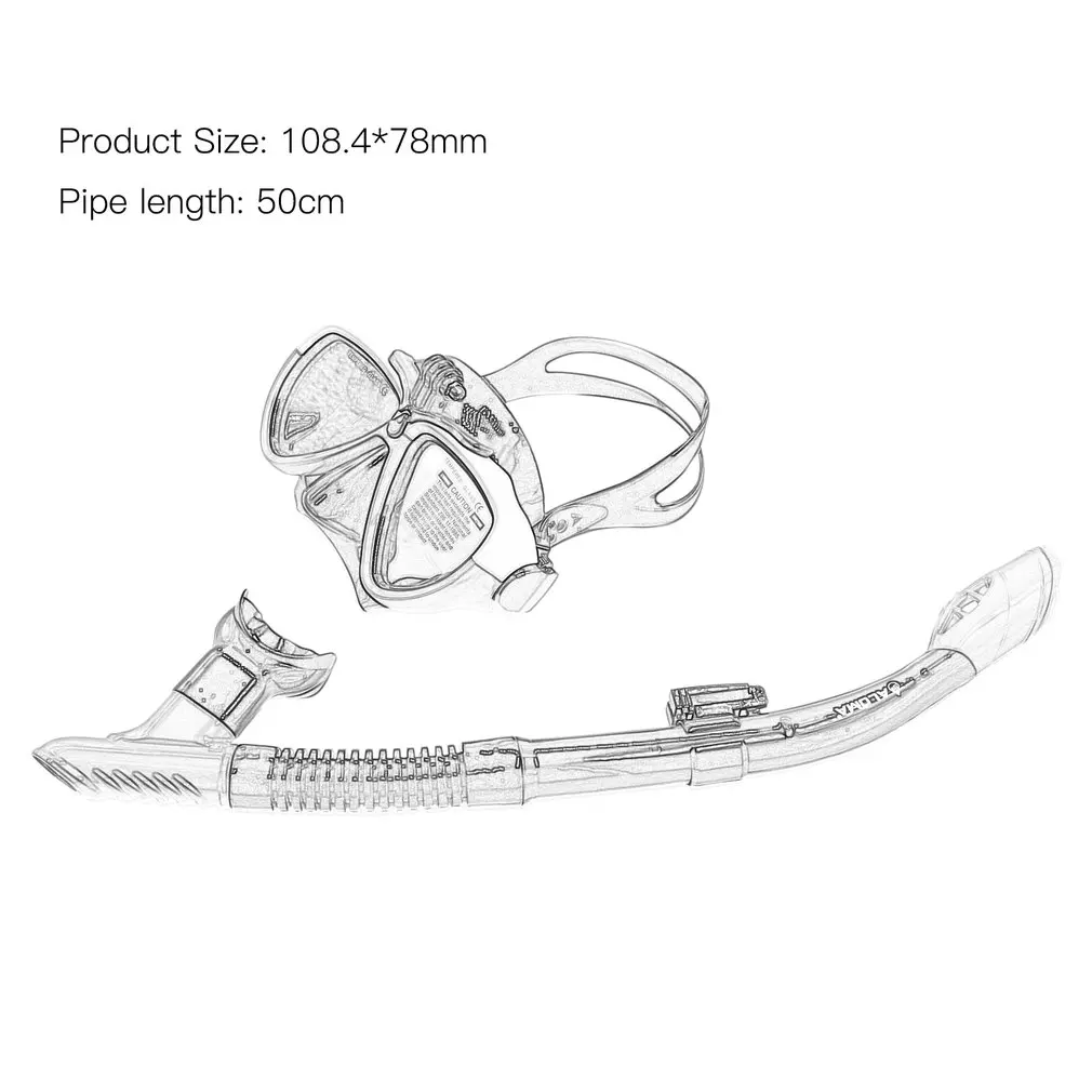 

Silicone Adult Snorkel Set Diving Mask Swim Scuba Goggles Snorkeling Breather Pipe Survival Rescue AM206GP+408