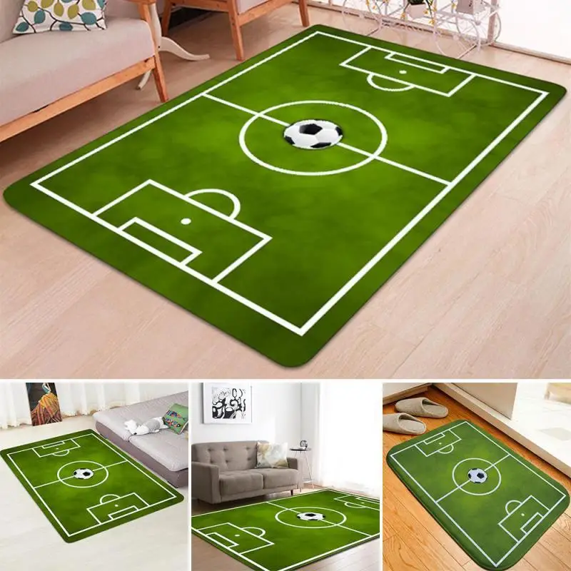 Зеленый большой мягкий ковер для футбольного поля детский игровой пола спальни