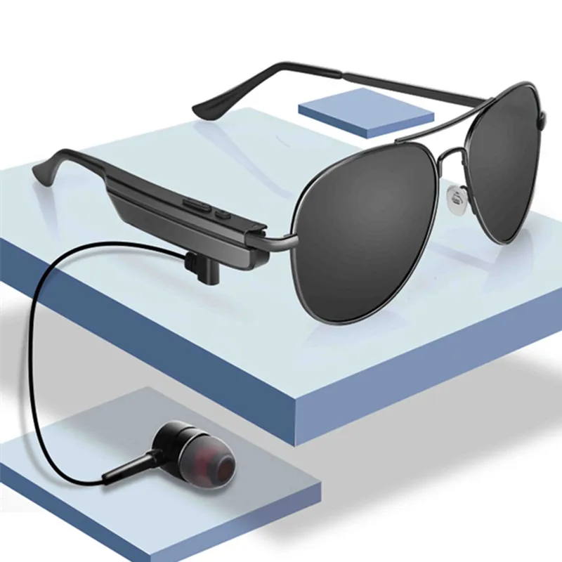 저렴한 야외 선글라스 스마트 블루투스 안경 무선 헤드셋 휴대 전화 통화 음악 게임 운전 스포츠 이어폰 금속 프레임