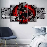 5 piece canvas print hd naruto animation painting uchiha itachi poster wall art pictures for living room bedroom childrens room