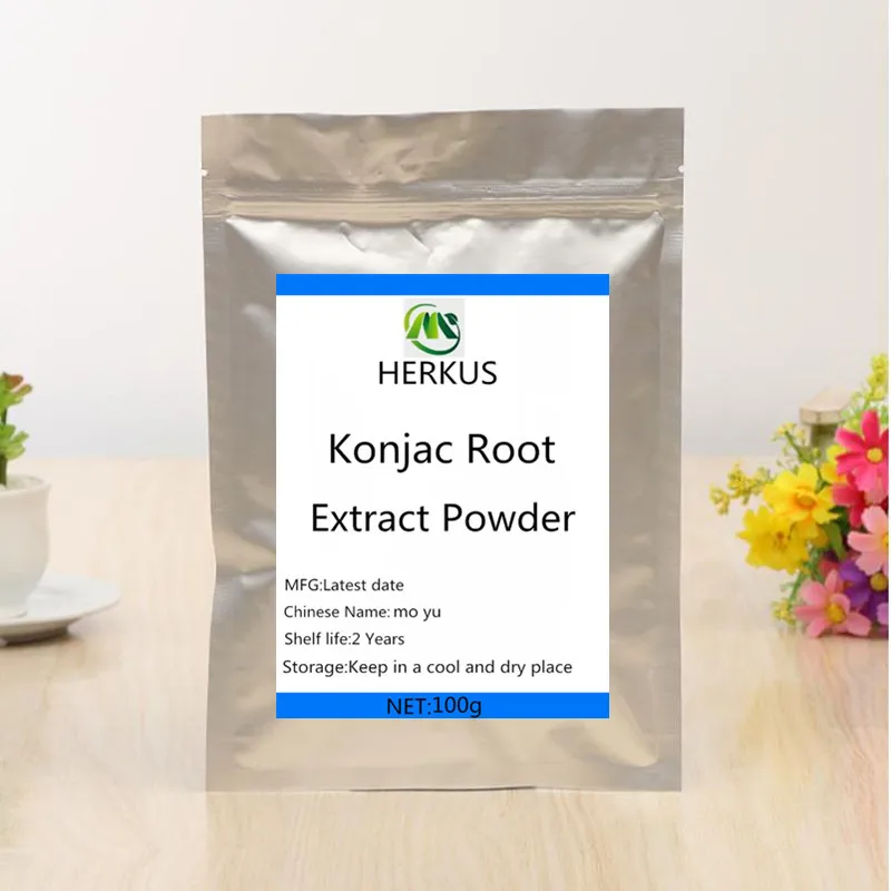 

Hot Sale High Quality Konjac Extract Powder, Dietary Fiber Supplement, Weight Loss Konjac Root Extract Powder, Free Shipping