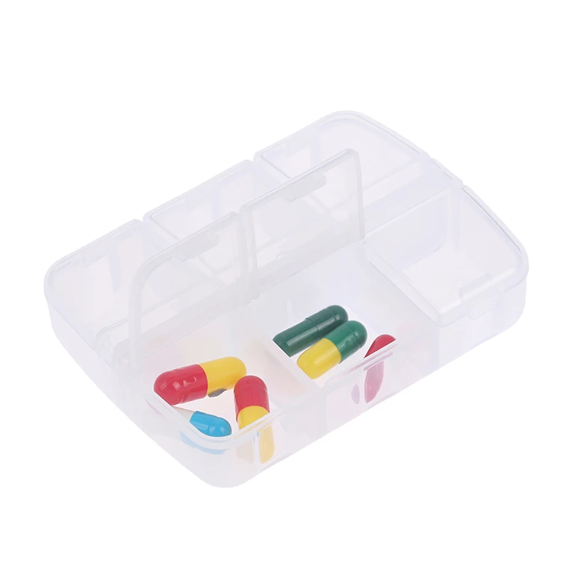 6 ячеек пустой контейнер для таблеток органайзер лекарств дорожный разделитель