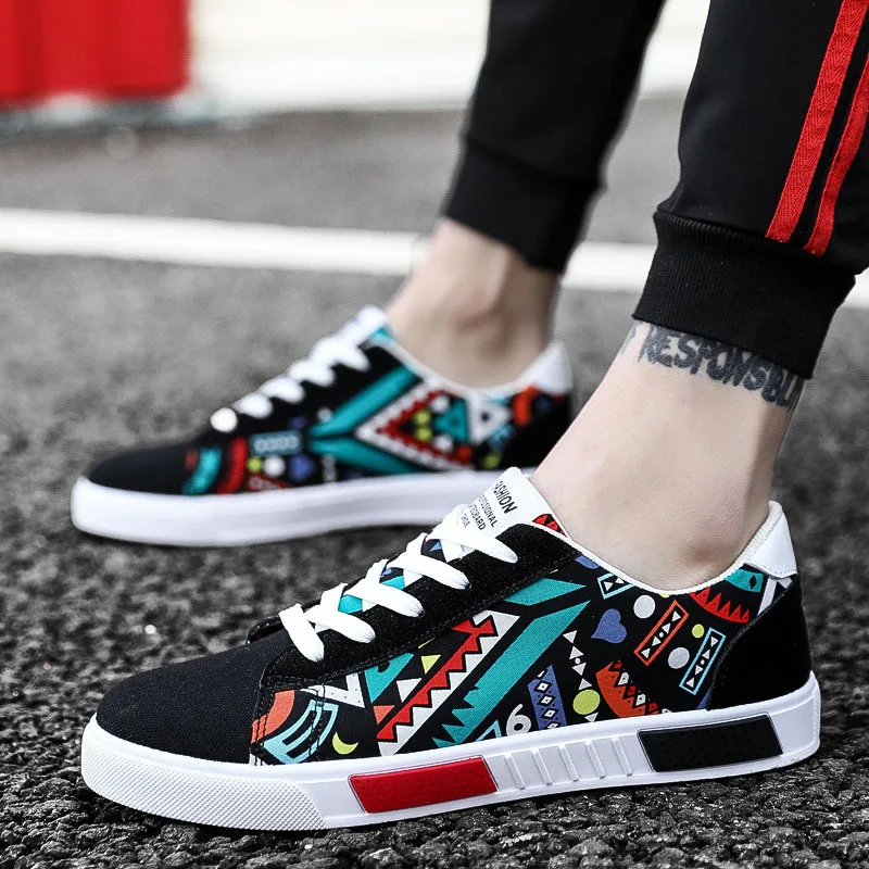 

New Spring Summer Canvas Shoes Men Sneakers Men Low Top Black Shoes Men's Casual Shoes Male Brand Fashion Mens Shoes Sneaker