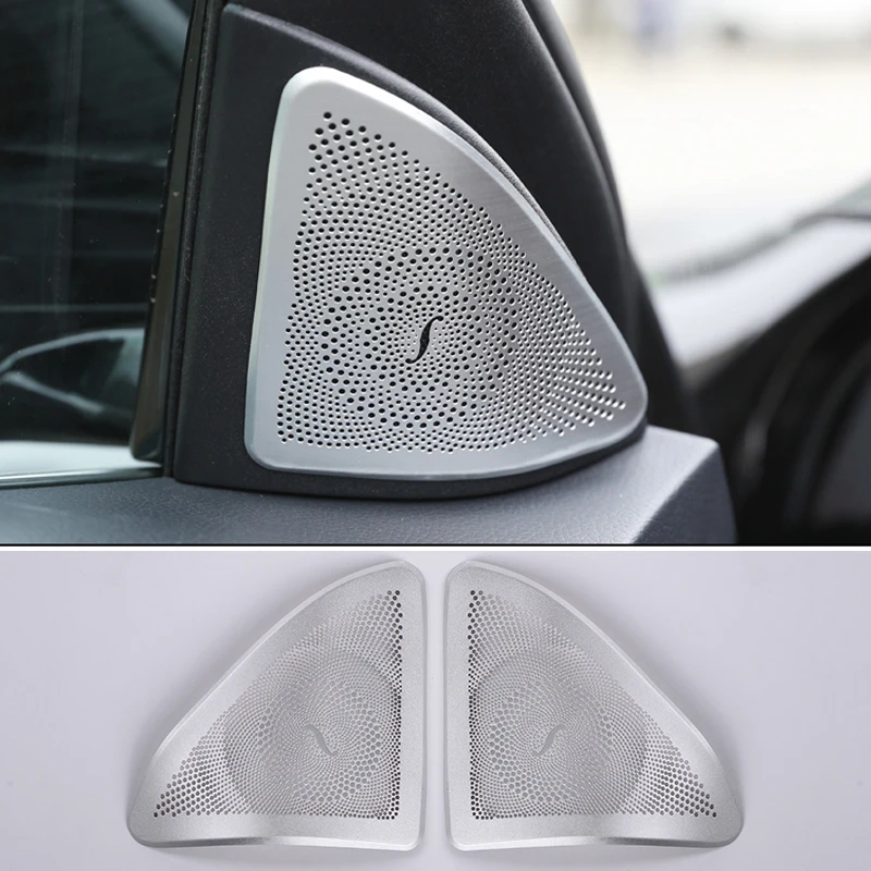 

Aluminum Alloy for Mercedes-Benz S-Class S230 S500 S400L 2014-2020 A-pillar Speaker Net Cover Silver Car Interior Accessories