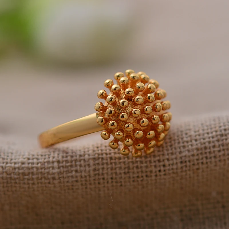 Свадебное кольцо для женщин и девочек маленькое Золотое в арабском стиле с