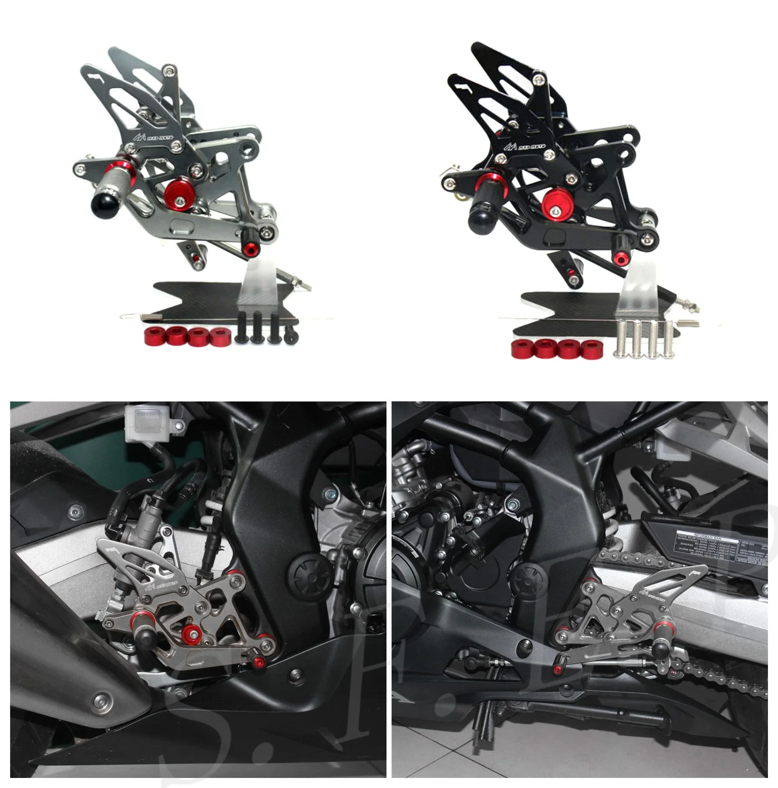 

ЧПУ Регулируемые задние комплекты, подножки, комплект задних подножек для Honda CBR250R CBR300R 2015 2016 2017 2018