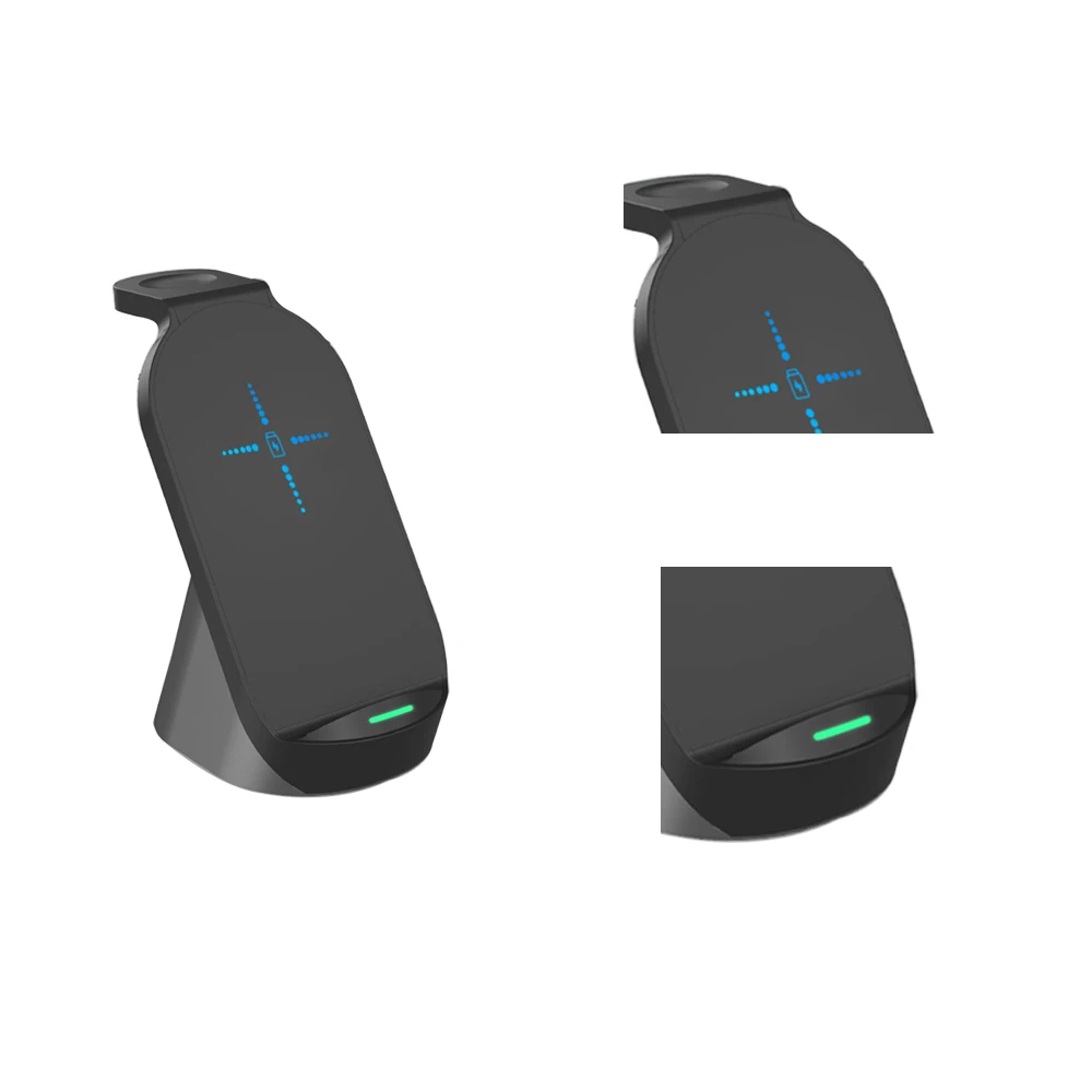 

Powstro 15W Fast Qi Wireless Charger Convenient Charging Dock Station For Iphone XS 8 11 Pro Max Apple Watch Airpods 5 4 3 2 1