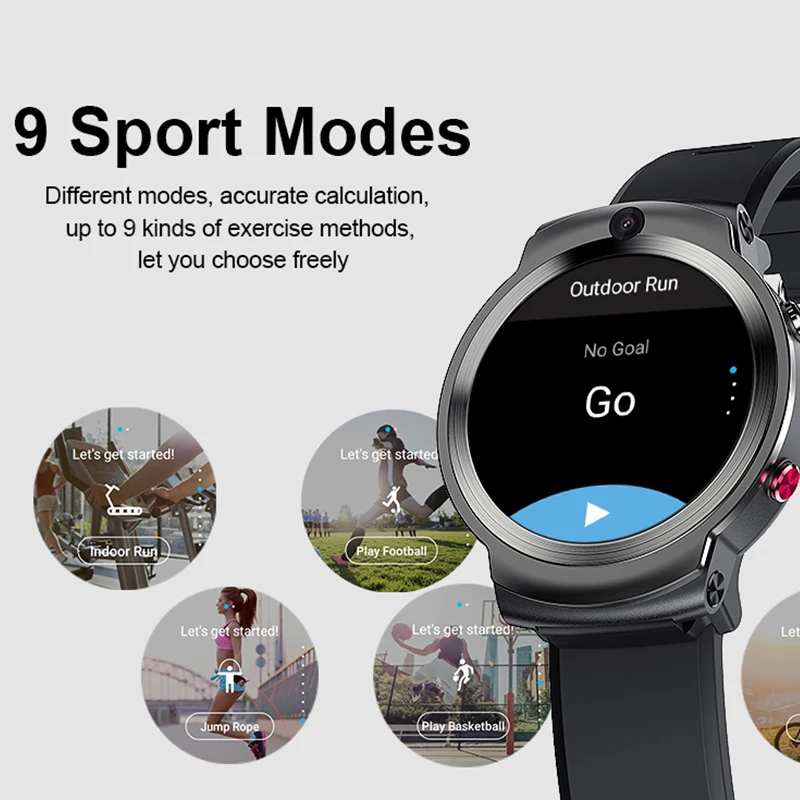 Best Reloj inteligente con Android, 3GB, 32GB, batería de 1280Mah, cámara giratoria de 8M, GPS, WiFi, SIM, MP4, cuerda de saltar, PK DM19