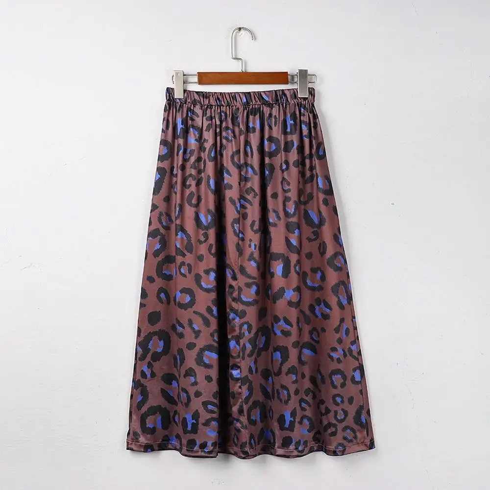 Летняя юбка 2020 модная женская с высокой талией и леопардовым принтом сексуальная
