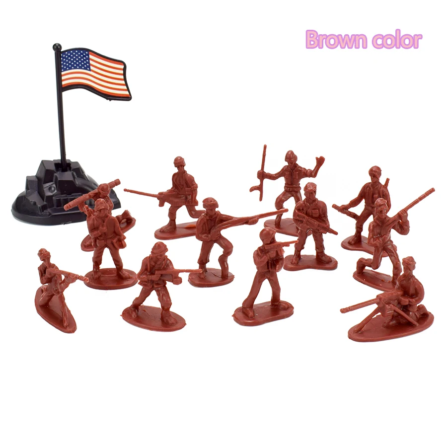 100 шт./упак. военные Пластик фигурку Игрушечные солдатики армии игровые фигурки