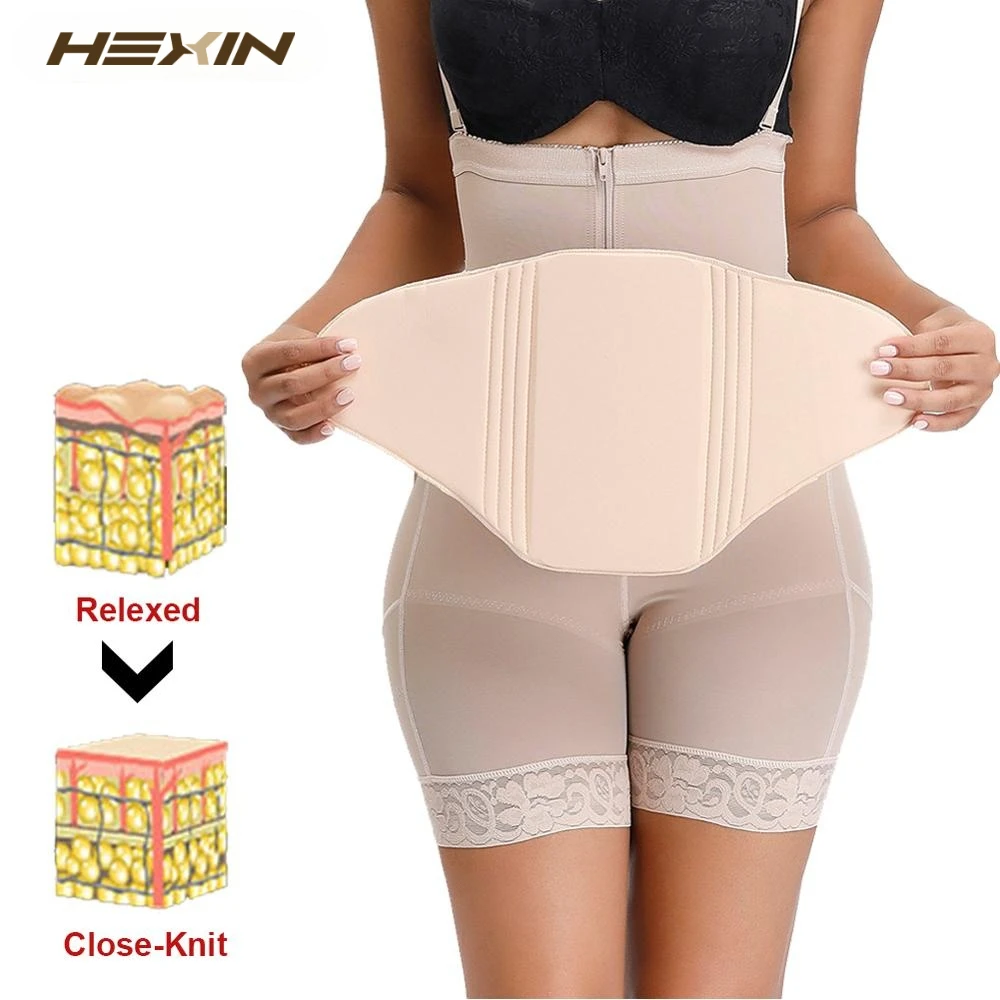 HEXIN Women Solid Color Post Surgery Compression Board Liposuction Postoperative Recovery Tummy Control Postpartum Ab Board faja