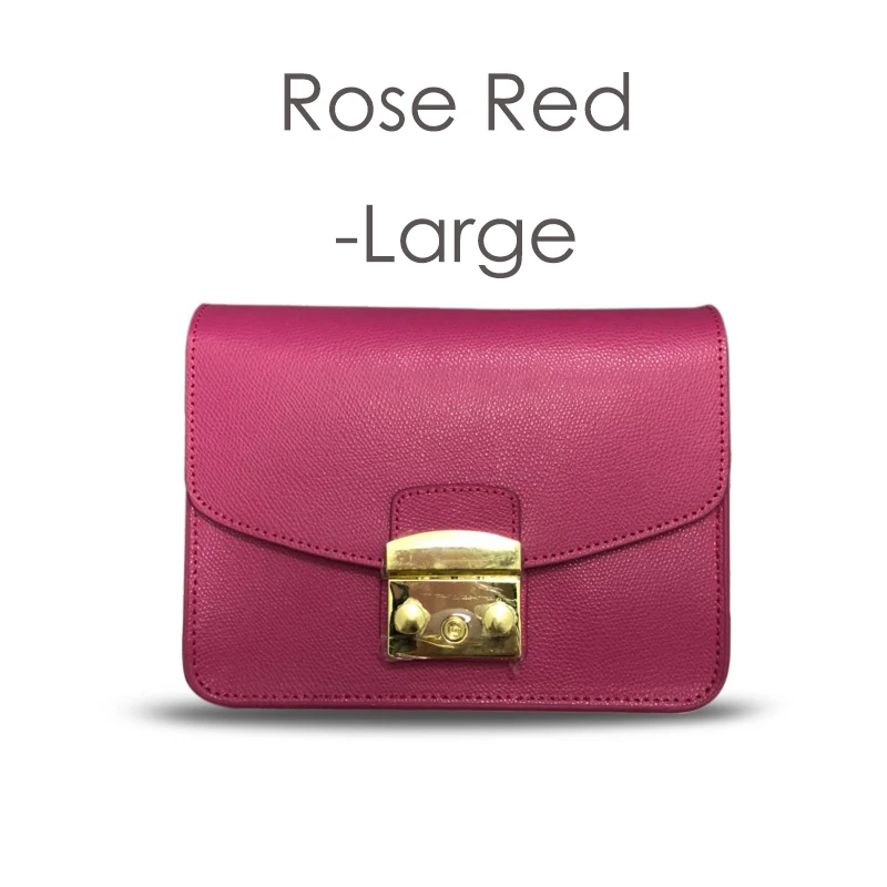 Rose Red-21cm Брендовая дизайнерская женская сумка на плечо из натуральной кожи, женская сумка-мессенджер, сумка через плечо с золотой цепочкой - Цвет: Rose Red-21cm