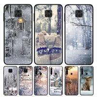 landscape winter light snow silicone cover for xiaomi redmi note 9 9a 9c 9s pro max 8t 8 7 6 5 pro 5a 4x 4 prime phone case