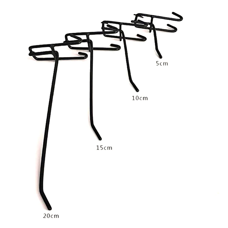 5pcs Workshop Hook Arm Wall Mesh Display Hooks Storage Racks Retail Shop Peg Goods Shelf Metal Panel Hang Fits Perforated - купить по