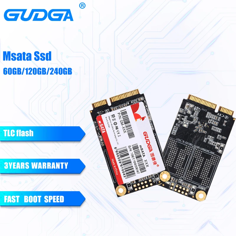 

GUDGA Msata Ssd 64G Ssd drive Hard Disk Internal SATA3 Mini SATA iii Solid State Drive HDD For laptop desktop Pos machine OEM