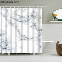 5 color available waterproof shower curtains fabric polyester marble stripes printing shower curtains bathroom partition curtain