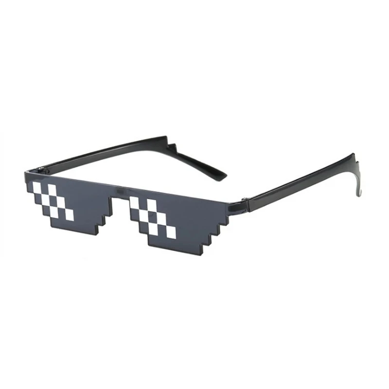 

Men Women Swimming Leisure 8 Bit Coding Pixel Vintage Shades Eyewear Sport Eye Protection Sunglasses Thug Life Mosaic Glasses