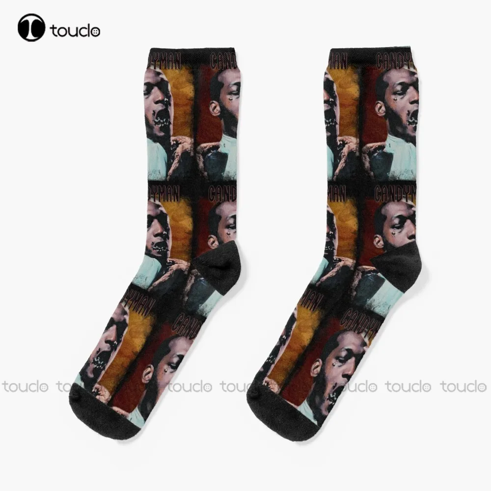 

Candyman Candyman Tony Todd Horror Daniel Robitaille Slasher Supernatural Socks Hiking Socks Women 360° Digital Print Women Men