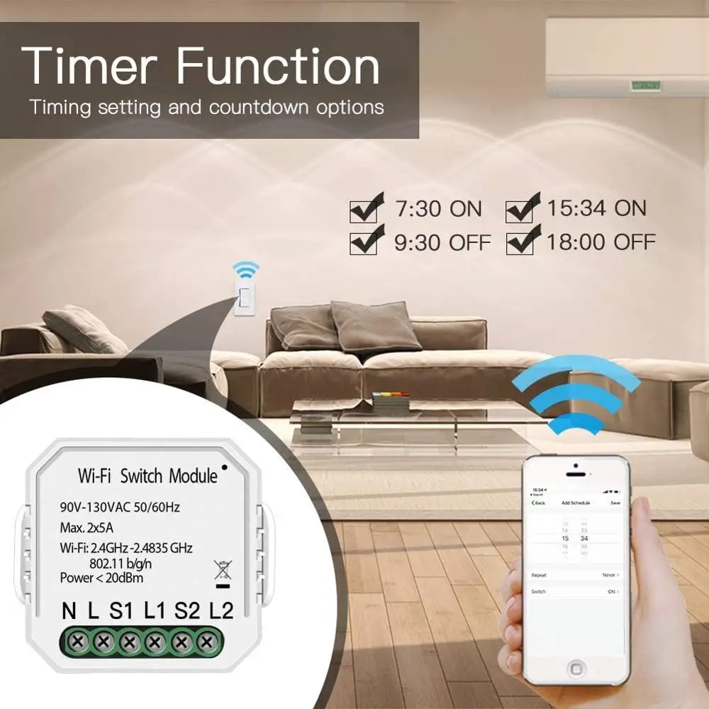 Модуль высветильник еля света Wi Fi Tuya Smart Life домашняя Автоматизация дистанционное