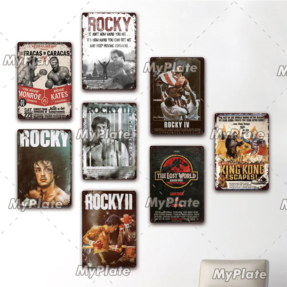 Металлический Постер &quotРокки&quot винтажный Настенный декор Жестяная Табличка с